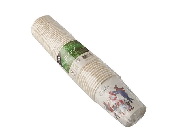 Papstar 87872, 200 ml, Papir, Polylaktid (PLA), Hvit, 0 - 90 °C, FSC, 8 cm