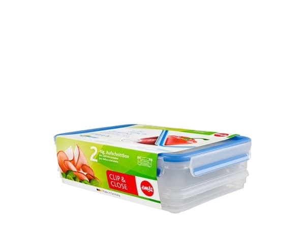 EMSA 508557, Boks, Rektangulær, 2,65 l, Blå, Gjennomsiktig, Polypropylen (PP), Termoplastisk elastomer (TPE), Tyskland