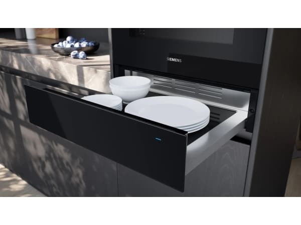 Siemens iQ700 BI710C1B1 - Värmeskåp - inbyggd - Wi-Fi - fördjupning - bredd: 56 cm - djup: 55 cm - höjd: 14 cm - svart