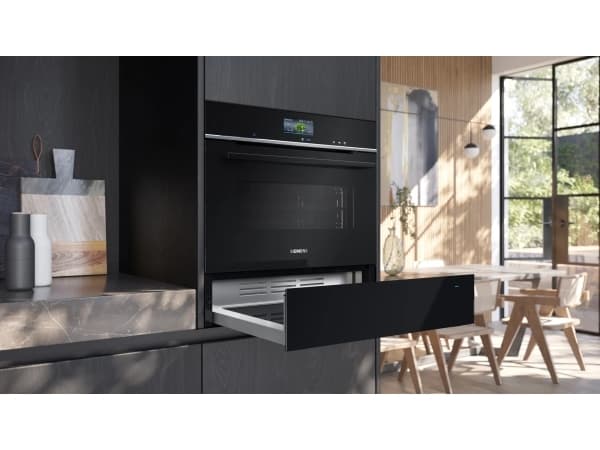 Siemens iQ700 BI710C1B1 - Värmeskåp - inbyggd - Wi-Fi - fördjupning - bredd: 56 cm - djup: 55 cm - höjd: 14 cm - svart