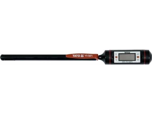 Yato YT-72971, Sähkökäyttöinen ympäristön lämpömittari, Digitaalinen, Musta, Neliö, °C, -50 - 300 °C