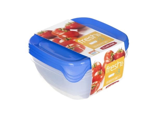 Curver Fresh&amp;Go säiliösarja 3x0.8L sininen (182217)
