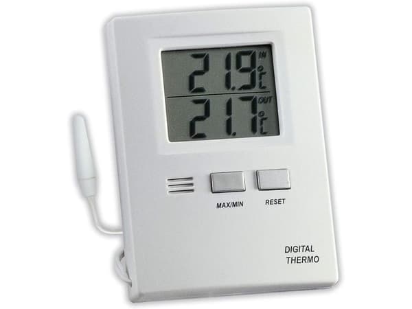 TFA-Dostmann 30.1012, Elektronisk väderstation, Inomhus / utomhus, Digital, Vit, Plast, Bord, Vägg