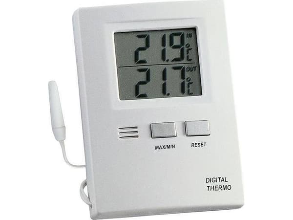 TFA-Dostmann 30.1012, Elektronisk väderstation, Inomhus / utomhus, Digital, Vit, Plast, Bord, Vägg