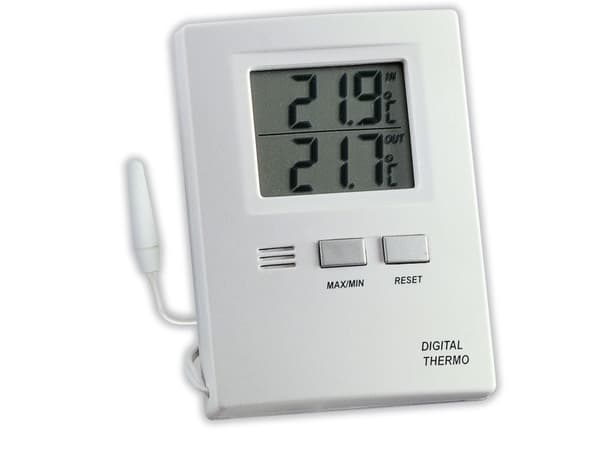 TFA-Dostmann 30.1012, Elektronisk väderstation, Inomhus / utomhus, Digital, Vit, Plast, Bord, Vägg