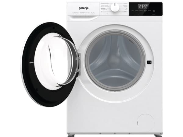 Gorenje W3D2A854ADPS/DE, Frontmatet, Frittstående, Hvit, Venstre, Hvit, Knapper, Rotasjon