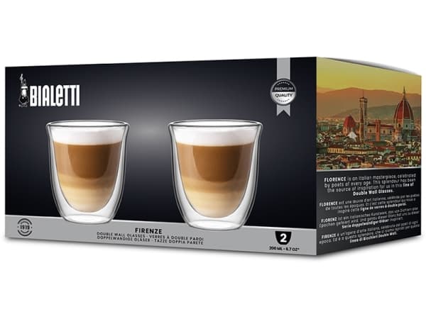 Bialetti Firenze, Transparent, Glas, Rund, 2 styck, 160 ° C, 200 ml