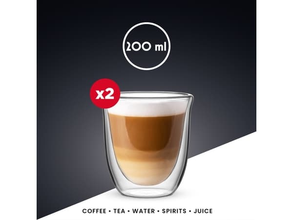 Bialetti Firenze, Transparent, Glas, Rund, 2 styck, 160 ° C, 200 ml
