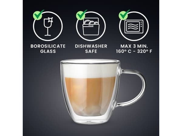 Bialetti Capri, Gjennomsiktig, Glass, Rund, 2 stykker, 160 °C, 160 ml