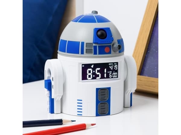 Paladone R2D2, Digitaalinen herätyskello, Star Wars, R2-D2, Sylinteri, Sininen, Valkoinen, 24 t
