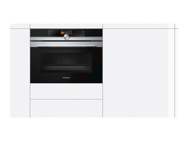 Siemens iQ700 CS656GBS2 - Ovn - innebygd - fordypning - bredde: 56 cm - dybde: 55 cm - høyde: 45 cm - med selvrens - Klasse A+ - rustfritt stål Sort, Rustfritt stål