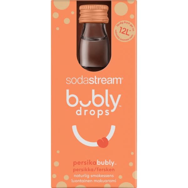Sodastream Bubly Drops fersken -drikkekoncentrat, 40 ml