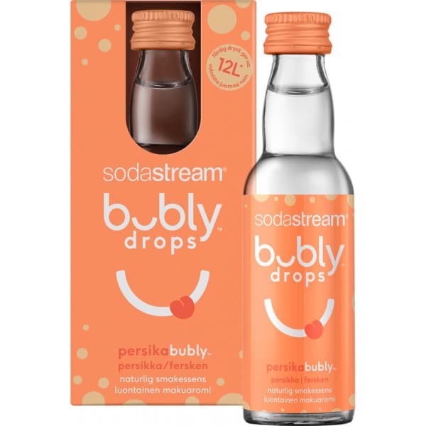 Sodastream Bubly Drops fersken -drikkekoncentrat, 40 ml