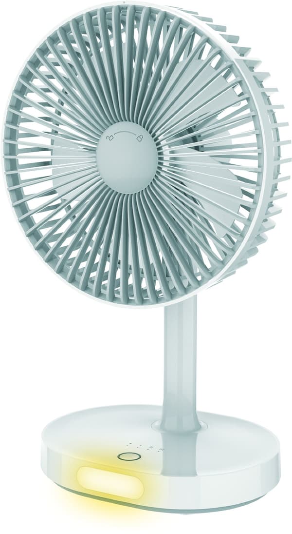 Platinet rechargeable fan 3000mAh, white/grey (45242)