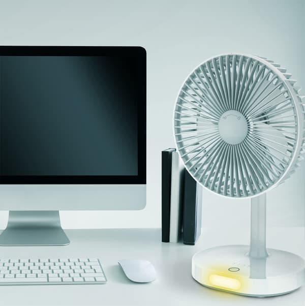 Platinet rechargeable fan 3000mAh, white/grey (45242)