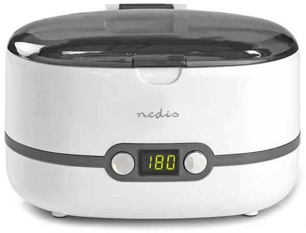NEDIS ultrazvuková čistička šperků/ 0,6 L/ síťové napájení/ 230 V AC 50 Hz/ bílá (plast)