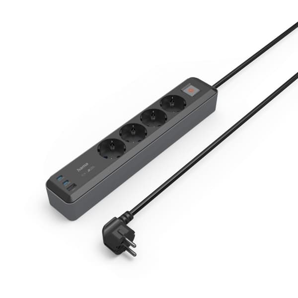 Power Strip, 4-Way, USB-C/A 65 W, PD, HAMA-223189