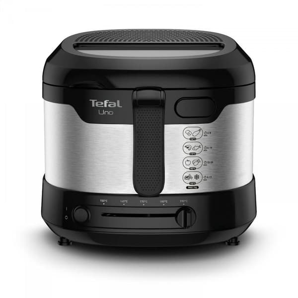 Tefal Uno FF215D Single Stand-alone 1600 W Deep fryer Black, Stainless steel Sort, Rustfritt stål