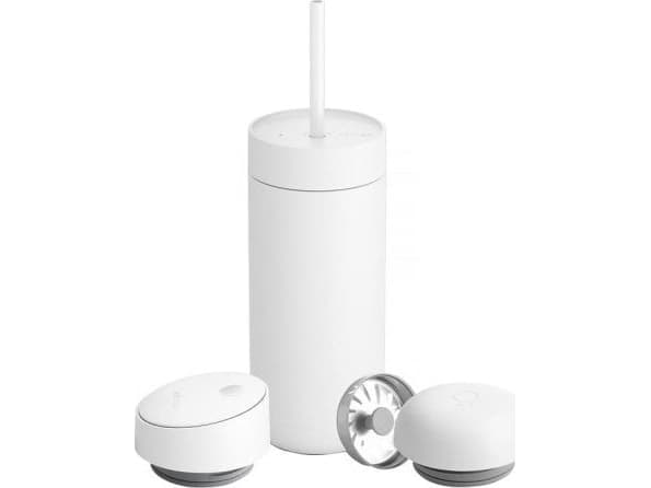 Fellow - Carter Move Mug 3 in 1 - Termokopp + 3 hætter - Hvid mat 473 ml