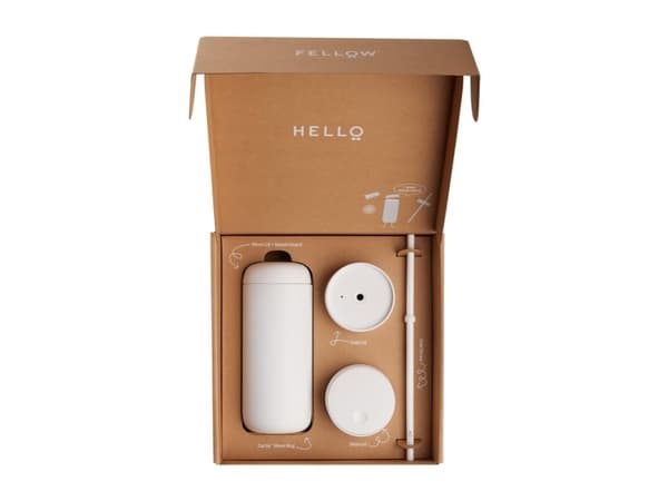 Fellow - Carter Move Mug 3 in 1 - Termokopp + 3 hætter - Hvid mat 473 ml