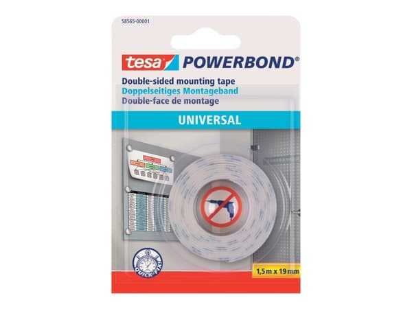 TESA 58565, Transparent, 1,5 m, 19 mm, Blåsa, 1 styck