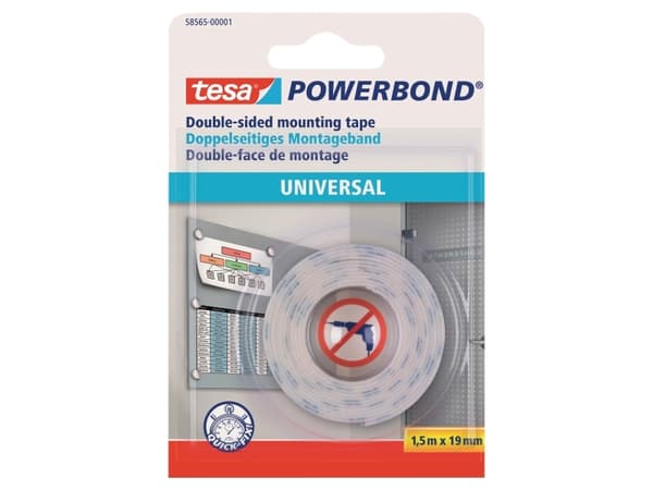 TESA 58565, Transparent, 1,5 m, 19 mm, Blåsa, 1 styck
