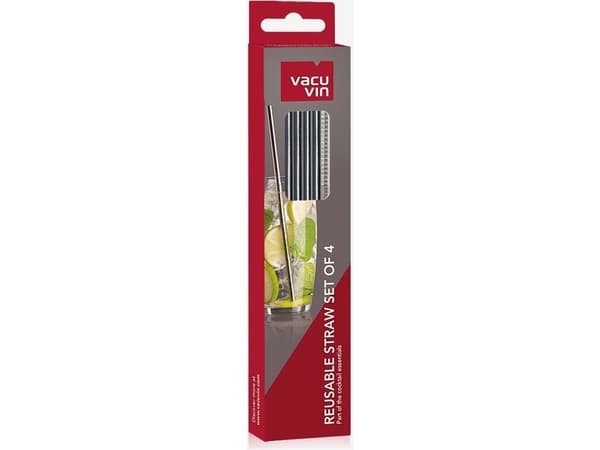 VACUVIN Cocktail sugrör set/4 Vacuvin®