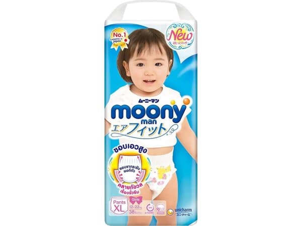 Bleier - truser MOONY til jenter XL 12-22kg 38 stk.
