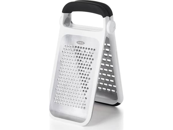 OXO 11216000, Platt rivjärn, Svart, Rostfritt stål, Vit, Rostfritt stål, Plast, Rostfritt stål, 1 styck