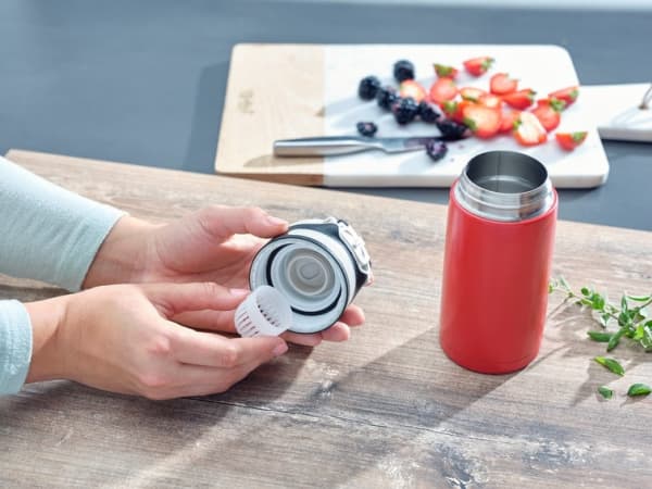 Leifheit 03245, Sort, Rød, Rustfritt stål, Rustfritt stål, Polypropylen (PP), Kaffe, Juice/ Saft, Te, 6 timer