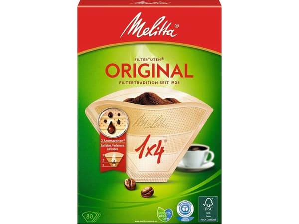 Melitta Kaffefilter 1x4 - 80 stk.