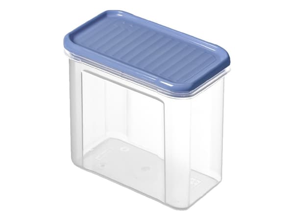 Rotho DOMINO, Beholder, Rektangulær, 1 l, Blå, Gjennomsiktig, Plast, Plast