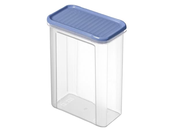 Rotho DOMINO, Container, Rektangulär, 1,5 l, Blå, Transparent, Plast, Plast