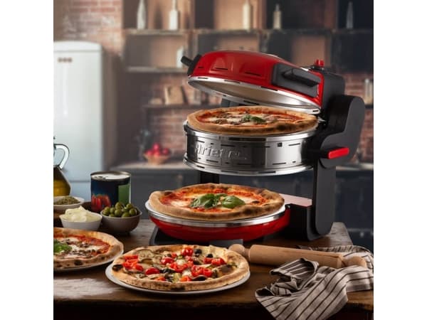 Ariete 0927/00, 2 pizza(er), Rød, 32 cm, 400 °C, Stein, 2300 W