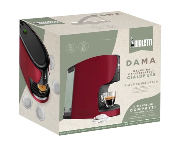 Bialetti 098150531, Pod kaffe maskin, 0,4 l, Kaffe pute, 1450 W, Rød