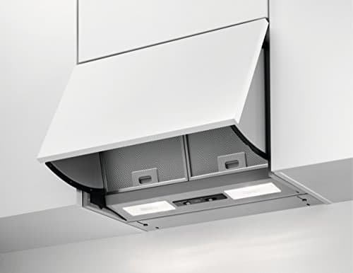 AEG DEB2531S - Kåpa - integrerad - bredd: 55.9 cm - djup: 27 cm - utsug och återcirkulering (med extra återcirkuleringssats) - grå