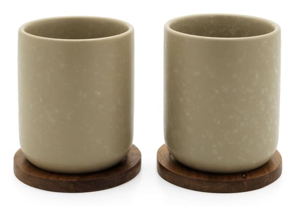Bredemeijer Umea loam, Sett, 0,2 l, Grå, Keramisk, Krus, Te