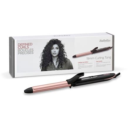 BaByliss 19 mm Curling Tong Curling iron Warm Black, Pink gold 98.4" (2.5 m)