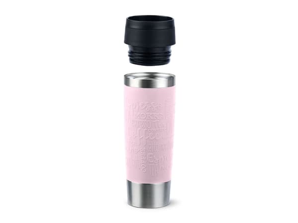 emsa Eristetty muki TRAVEL MUG Classic, 0,5 L., pastellivaaleanpunainen korkealaatuinen, tyhjiöeristetty ruostumaton teräsrunko, huuhteltavissa - 1 k