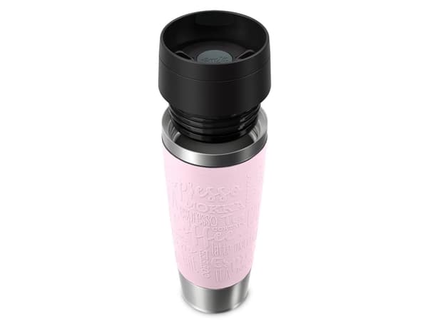 emsa Eristetty muki TRAVEL MUG Classic, 0,5 L., pastellivaaleanpunainen korkealaatuinen, tyhjiöeristetty ruostumaton teräsrunko, huuhteltavissa - 1 k