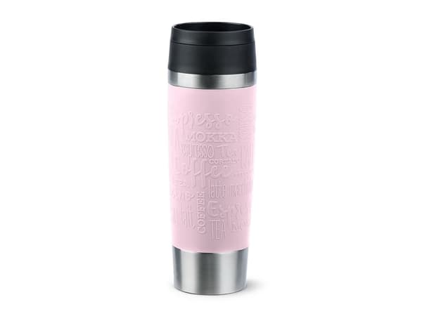 emsa Eristetty muki TRAVEL MUG Classic, 0,5 L., pastellivaaleanpunainen korkealaatuinen, tyhjiöeristetty ruostumaton teräsrunko, huuhteltavissa - 1 k