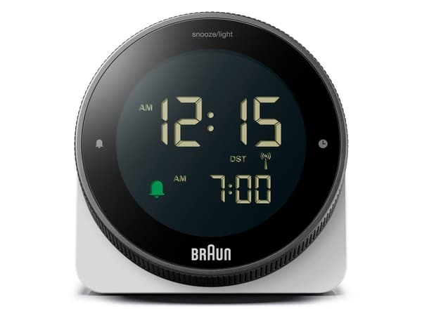 Braun BC 24 W DCF Radio vekkerklokke baltas