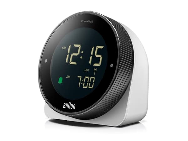 Braun BC 24 W DCF Radio vekkerklokke baltas