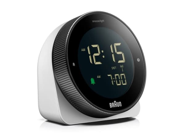 Braun BC 24 W DCF Radio vekkerklokke baltas