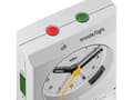 Miniatyrbild 5 av 5: Braun BC05W, Bord, Analog klocka, Rektangel, Vit, Klassisk, Batteri