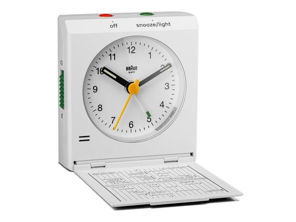 Braun BC05W kvarts sammenleggbar vekkerklokke (67705)
