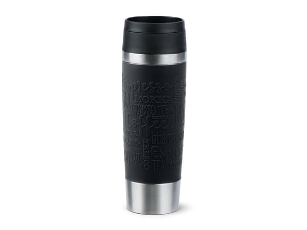 EMSA Travel Mug Classic N2022000, Sort, Rustfritt stål, Silikon, Rustfritt stål, Polypropylen (PP), 4 timer, 8 timer