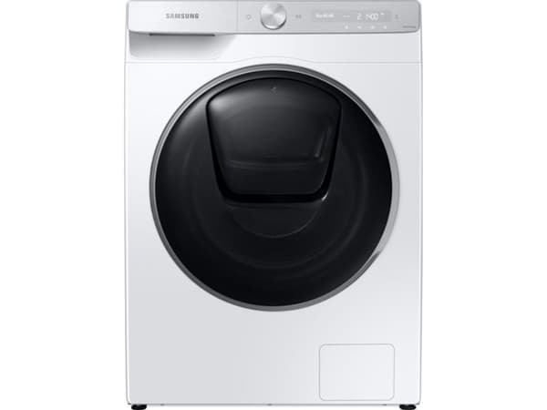 Samsung WD90T984ASH, Frontmatet, Frittstående, Hvit, Venstre, 6 kg, 1400 RPM Hvit