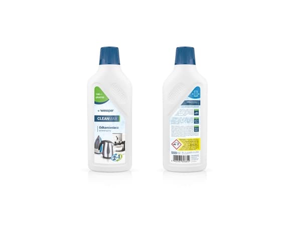 Wessper CleanMax universaali kalkinpoistoaine 500 ml espressokoneisiin, vedenkeittimiin, silitysraudoille, jne