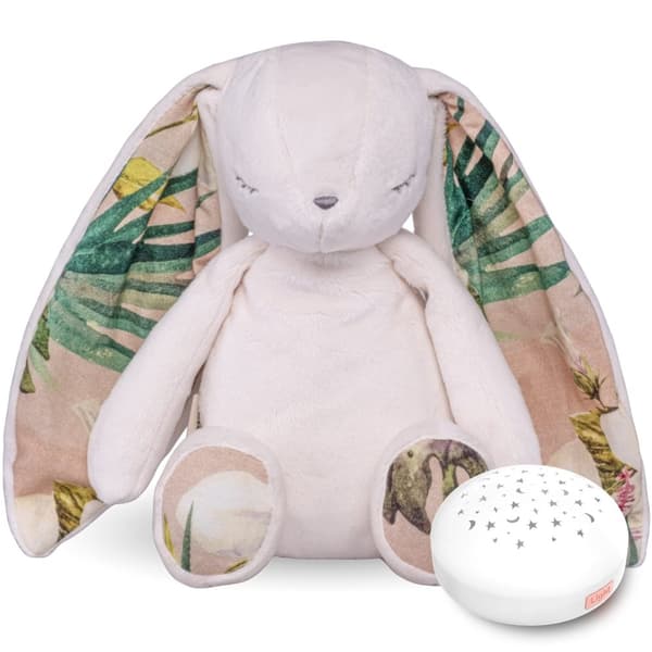 Humiseva pehmo Diddou Teddy Bear tähtiprojektorilla - ecru